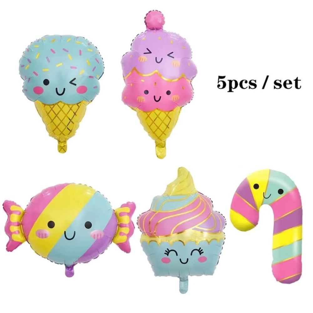 Candy, Ice Cream, Lollipop, Cupcake Foil Balloons